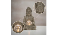 Buddha Statue with Globe Zen Buddha Statue Spiritual for Entryway