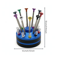 Screwdriver Set with Rotating Holder Rotatable Precision Screwdriver Set Professional Repair Kit for Hobbyists