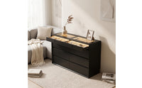 Biometric Lock Cabinet with Tray Biometric Storage Cabinet with Drawers Illuminated Furniture for Bedroom, Living Room