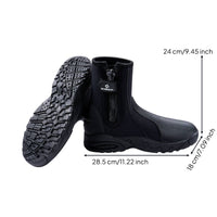 5mm Dive Boots with Hard Sole Treaded Dive Boots with Zipper Non-Slip Footwear Secure for Snorkeling