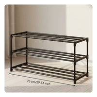 Space Saving Under Bed Shoe Rack Stable Structure Dorm Room Shoe Holder With Wheels Under Bed Storage Cart Side Pockets for Students