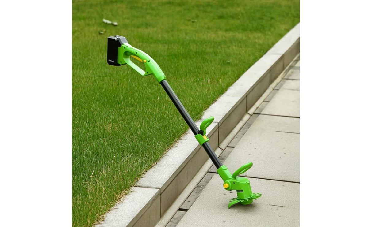 Adjustable Head Grass Trimmer with Battery and Charger Electric Cordless Grass Trimmer Rechargeable Garden Tool Easy to Use for Homeowners