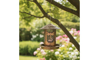Metal Mesh Bird Feeder Hanging Bird Feeder Rainproof Rust-Resistant for Garden, Patio, Porch