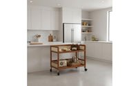 Rolling Storage Cart Space Saving Multi-Tier Storage Trolley Heavy Duty Multi-Tier Kitchen Trolley for Living Room, Washroom, Office
