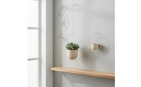 Round Iron Hanging Basket Space Saving Hanging Circle Planter Lightweight Modern Minimalist Planter for Home Stylists, Balcony, Patio