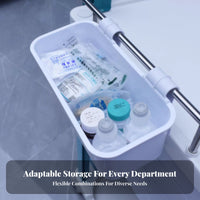 Space-Saving Side-Hanging Utility container Easy to Install Hanging trolley container Multi-Functional Organizer Container long-lasting for Hospital Personnel, Home Organizers, Students, Treatment Room, medical facility, lab, Office