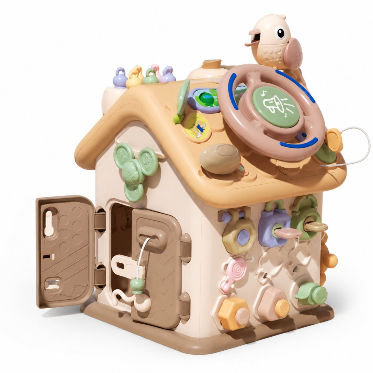 Play House Interactive Activity House Multi Functional Busy Board Toy for Infants, Playroom