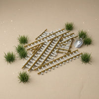 Molded Ballast Detail HO Scale Track Section ABS Plastic Model Railway Track Section 51 Cm Long HO Scale Rails Gray Roadbed for Diorama, DIY Scenery