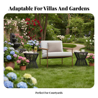 4 Pieces Weather-Resistant 4-Piece Patio Seating Group Modern Design Outdoor Furniture Low Maintenance Garden Sofa Set Thick pads for Hotel Owners, Party Hosts, Terrace, Courtyard, rearyard, Balcony