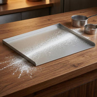 Raised Edges Stainless Steel Chopping Board Rigid Stainless Steel Cutting Board Silver Finish Food Prep Aid Hygienic