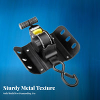 Heavy Duty Retractable Tie-down Strap Quick Release Retractable Ratchet Strap Safety Hooks for Movers, Campers, Roof Rack, Boating, Workshop