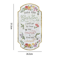 Vintage Floral Wall Plaque Arched Top Wall Plaque Indoor Outdoor Home Decor for Entryway
