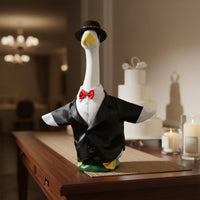 Holiday Themed Goose Wedding Suit Weather-Resistant Goose Statue Suit Outfit Long-Lasting Outdoor Decoration Soft Material for Garden, Yard