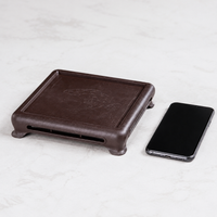 Square Plant Saucer 22cm, Resin-made, Leak-proof Tray, For Indoor Gardening and Balcony Gardening