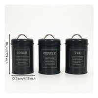 3 Pieces Airtight Kitchen Canister Set Rust-Proof Storage Canister Set Easy-to-Clean Kitchen Canisters with Handles for Home Organizers