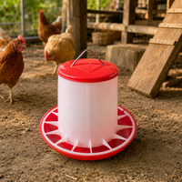 Yellow Chicken Feeders and Drinkers for Hens Chicks Ducks Pigeons, Automatic Chicken Feeder Large Chicken Feeder, Thickened Poultry Feeder Bucket