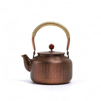 Traditional Copper Tea Kettle Artisanally Made Hammered Copper Kettle Rust Resistant for Collectors