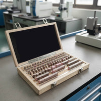 Accurate Gauge Block Set with Wooden Case Workshop-Grade Precision Gauge Block Set Rectangular Tooling Corrosion-Resistant for Inspection Rooms