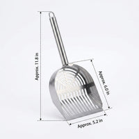 Cat Litter Sifter with 304 Stainless Steel Handle, Sand Sifter for Pet Care, Metal Litter Tray Cleaner for Every Cat Owner