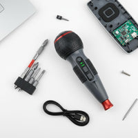 1800mAh Li-Ion Battery Handheld Shaped Electric Screwdriver Cordless Rechargeable Power Screwdriver Adjustable Rotational Force for DIY Enthusiasts, Home Repair, Furniture Assembly