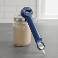 Adjustable Jar Opener Portable Retractable Cap Remover Easy Storage Effort-Saving Lid Rotator for Elderly, Women, Bar, Picnic, Camping