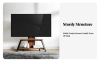 Pyramid TV Stand Silent Full Rotation Casters Mobile TV Stand High Load Capacity Display Equipment for Exhibition, Office, Bedroom