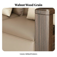 Nordic Design Wooden Frame Sofa New Chinese and & fashion Couch authentic leather Upholstery Household Furniture Available in Multiple Sizes for Apartment Dwellers, Interior Designers, Living Room, Reception Area, Office, book alcove alcove
