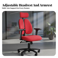 Lumbar Support High-Back Ergonomic Chair 360-Degree Swivel Ergonomic Mesh Chair with Headrest Quiet Rolling Casters Computer Seat Heavy-Duty Construction for Remote Workers, Students, Gamers, Bedroom, Study Room, Workstation, Gaming Setup