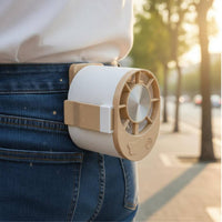 Long Battery Life Waist Clip Fan 3 Wind Speeds Waist Fan Low Noise Mini Cooling Device Rechargeable for Outdoor Workers, Commuters, Students, Travel, Office, Camping