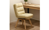 High-Back Cushioned Office Chair Modern Padded Desk Chair Rolling Furniture Swivel for Telecommuting Workers