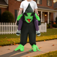 Lightweight Alien Rider Costume Funny Inflatable Pants with Fan One-Size-Fits-Most Inflatable Alien Suit Full-Body for Adults, Halloween, Cosplay