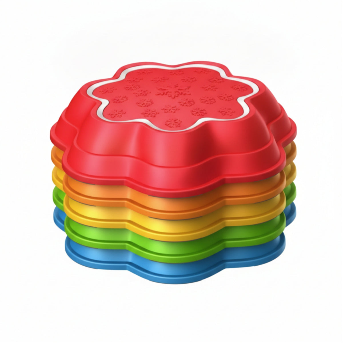 Layered Snowflake Stepping Stone Toy Molded Plastic Sound and Light Stepping Toy Raised Pattern Balance Game Indoor for Children