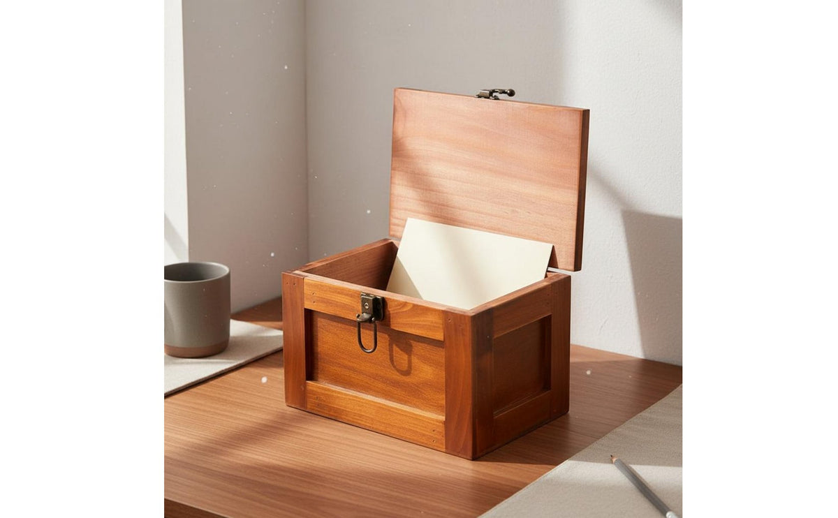 Vintage Wooden Storage Box Lockable Retro Decorative Storage Case Vintage Treasure Chest Multipurpose Retro Jewelry Organizer