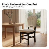 Cream aesthetic Upholstered rearrest Stool Modern Minimalist Design Dining Chair Fully Assembled Seating Furniture Easy to Assemble for Homeowners, Restaurant Owners, Interior Designers, Hotel, Living Room