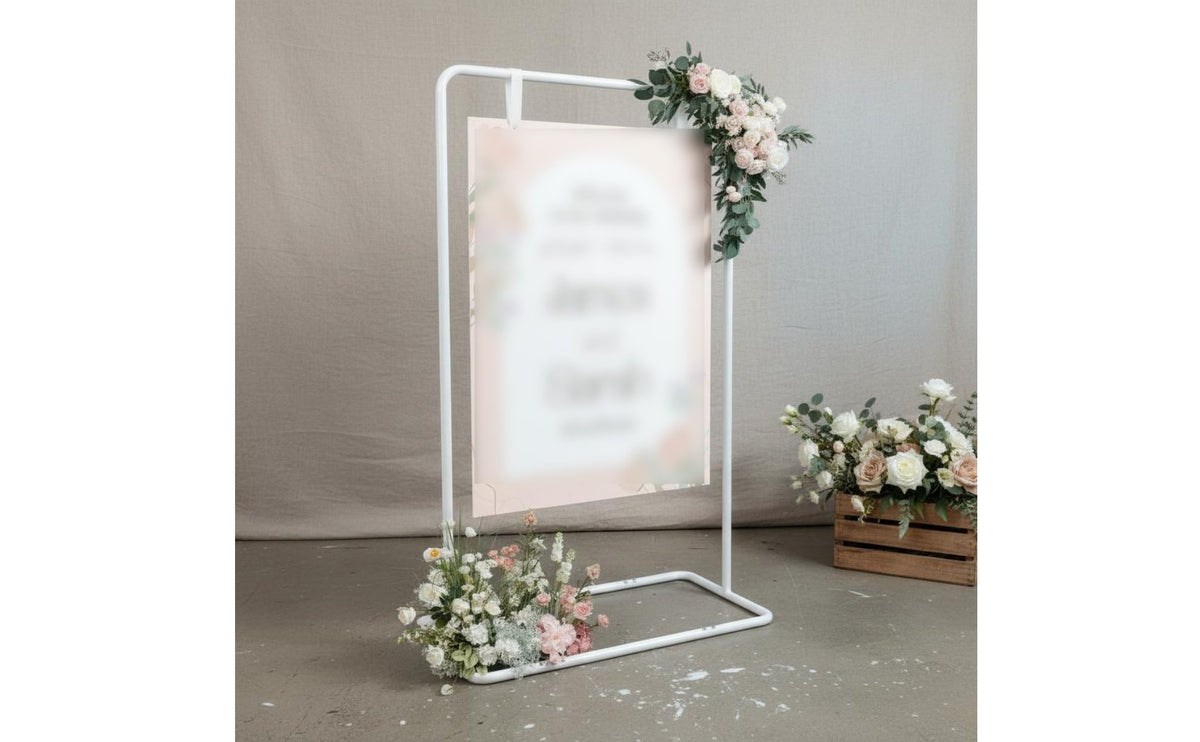 Adjustable Height Wedding Arch Frame Reusable Square Arch Stand Stable Crossbeam Wedding Backdrop Stand Easy to Install