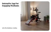Resistance Multifunctional Exercise Bike Quiet Operation Stationary Bike Sit-up Bench Space Saving All-in-Single Home Workout Machine Adjustable Seat and Backrest for Men, Women