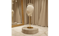 Mannequin Head Stand Stable Hat Display with Velvet Head Hairpiece Stand with Metal Base Elegant Long-Lasting for Retailers