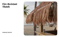 Realistic Look Artificial Thatch Roof Tile Weatherproof Synthetic Thatch Roofing Weather Resistant for Contractors, Designers