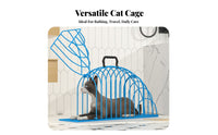 Cat Dehydrating Cage Cat Bathing Cage Quick Dry Anti-Scratch Pet Restraint for Washroom, Pet Care Professional Visits, Car Travel