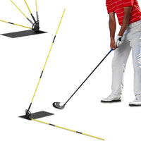 Golf Swing Plane Sturdy Form Guide Adjustable Golf Swing Practice Tool for Golfers, Beginners, Backyard
