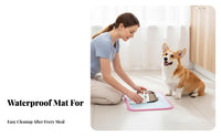 Pet Bowl Placemat Waterproof Feeding Mat Non-Souter rim Floor Covering for Dog Owners, Indoors, Indoor, Kitchen
