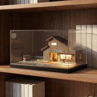 1:64 Station Car Model Display Case Scratch Resistant Miniature Railroad Station Model Box Lighted Look Acrylic Dust Cover for Collecting
