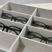 Eyewear Organizer with 8 Compartments Stylish Eyeglass Storage Box Long-Lasting