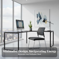 Padded Seat Armless Mesh Sled Chair Easy Assembly Office Furniture Sturdy Metal Frame Conference Seating for Students, Visitors, Business Managers, Meeting Room, Training Center, Reception Area, School