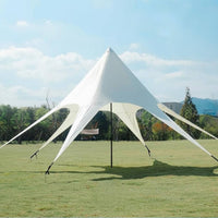 Long-Lasting 900D Material Multipoint Star Tent Large Capacity Outdoor Shelter Waterproof Event Canopy Water Resistant for Campground Owners, Businesses, Campsites, Camping, Resorts, Tourist Attractions