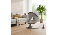 Wireless Control Electric Baby Rocking Chair Bluetooth Music Automatic Infant Swing Bug Net Canopy Newborn Cradle Swing Spine Protection Design for Newborns, Infants, Nursery, Living Room