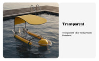 Transparent Watercraft Clear View Design Single-Person Kayak Load Capacity 150kg Paddling Boat for Tourists, Rental Businesses, Resorts, Lakes