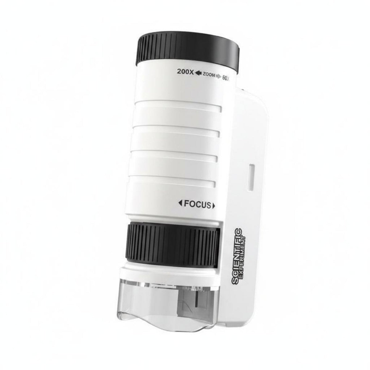 Easy to Carry Sample Microscope Adjustable Focus Kids Microscope 200x Magnification Science Kit for Students, School Projects, Classroom