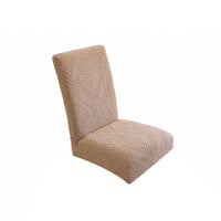 Stretch Chair Cover Leaf Pattern Jacquard Chair Cover Slipcover with Elastic Bottom Full-Coverage for Dining Room, Home Refresh