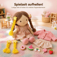 Doll Braided Pigtails Hair Accessories for 10cm Cotton Dolls